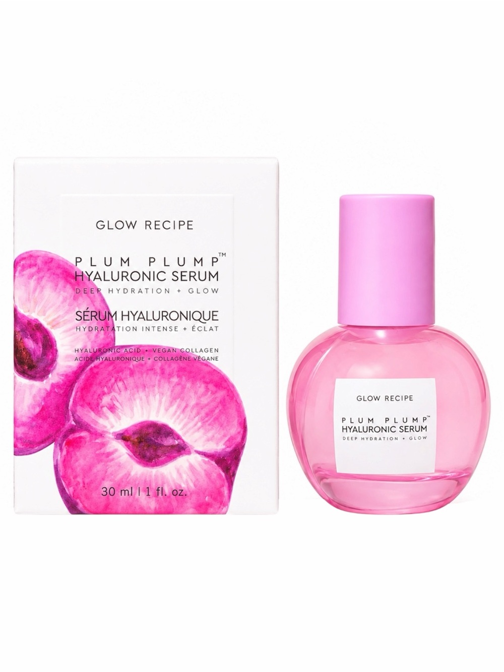 GLOW RECIPE PLUM PLUMP HYALURONIC ACID HYDRATING SERUM 30ML - BNIB